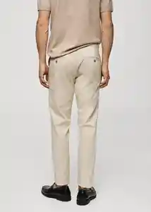 Pantalón Barna Beige Talla 46 Hombre Mango