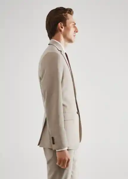 Blazer Americana Brasilia Beige Talla 56 Hombre Mango