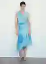 Vestido Clariet Azul Talla Xs Mujer Mango