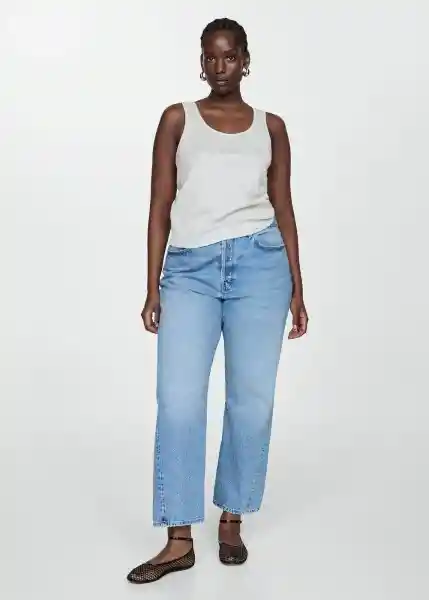 Top Edista Plata Talla Xs Mujer Mango