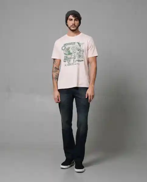 Camiseta Hombre Rosa XL 103G023_ROS141506 Rifle