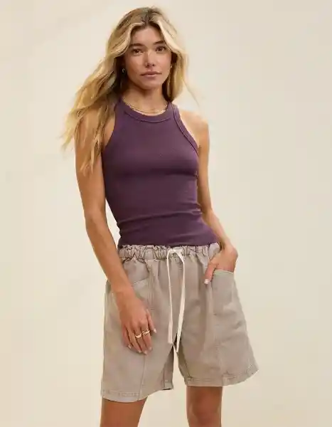 Pantalón Aerie Gris Talla X-Small 8569021 American Eagle