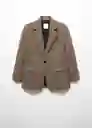Blazer Americana Olimpia Marrón Talla L Mujer Mango