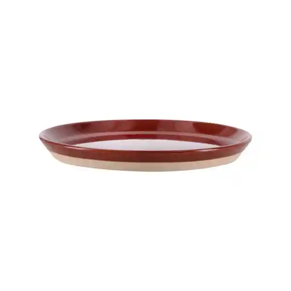 Plato Pan Clay Diseño Rojo 0001 Casaideas