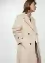 Saco Trench Angela Beige Talla XS Mujer Mango