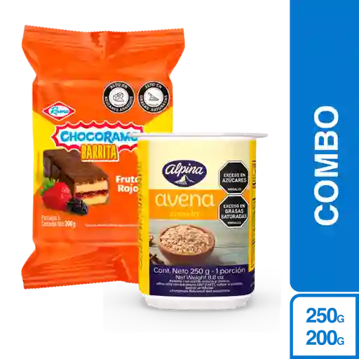 Combos Plus One: Avena Vaso Canela Alpina + Chocorramo