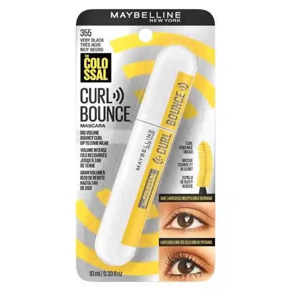 Maybelline Pestañina The Colossal Curl Bounce Very Black