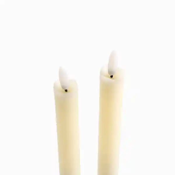 Set Vela Led Largas Marfil 26 cm Ambiente Gourmet