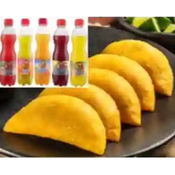 5 Empanadas + jugo hit 500ml
