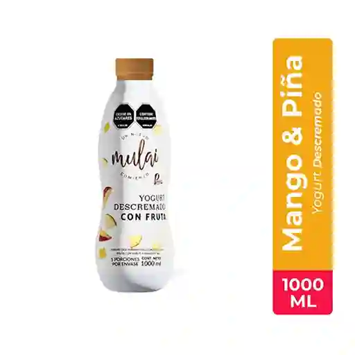 Mulai Yogurt Descremado Sin  Azúcar  Sabor Mango Piña