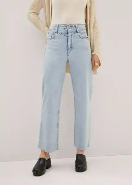 Jean Bohemian Tejano Claro Talla 44 Mujer Mango