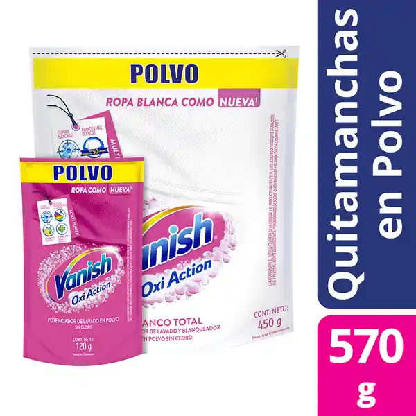 Vanish Desmanchador en Polvo Blanco  +  Rosa