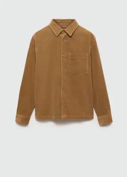 Camisa Pompeia Camel Talla S Hombre Mango