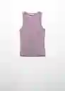 Top Edista Lila Talla L Mujer Mango