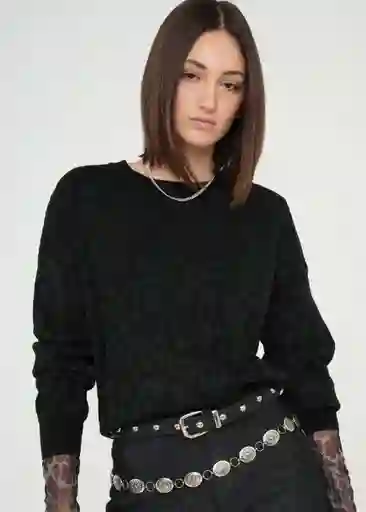 Tejido Mujer Negro Puro Ultraoscuro Talla L 489g055 Naf Naf