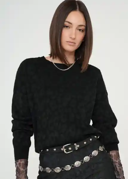 Tejido Mujer Negro Puro Ultraoscuro Talla L 489g055 Naf Naf