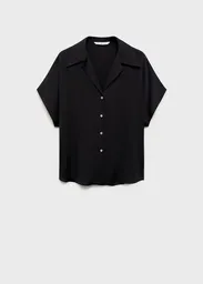 Camisa Sassa Negro Talla L Mujer Mango