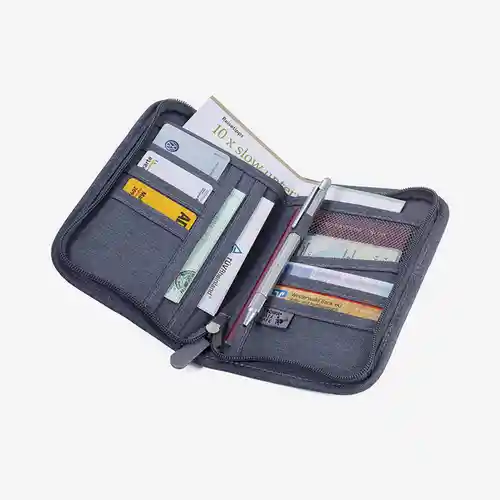 Inkanta Porta Documentos Viaje y Auto Gris Rfid