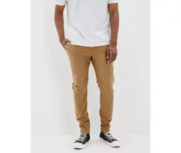 Pantalón Hombre Khaki Oscuro Talla 33 x 30 American Eagle