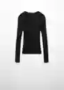Jersey Goleta Negro Talla S Mujer Mango