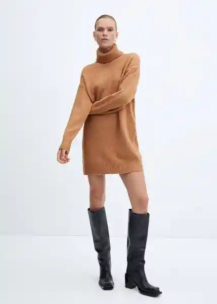Vestido Taldora Camel Talla L Mujer Mango