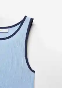 Top Tropez-H Azul Talla S Mujer Mango