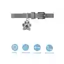 Collar Para Mascotas Dije de Huella Serie Silver Gray Miniso