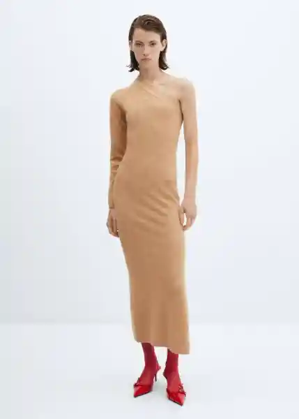 Vestido Nivela Camel Talla 24 Mujer Mango