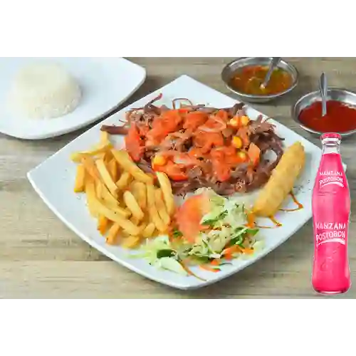 Combo Bandeja Desmechada + Postobón Manzana 350 ml
