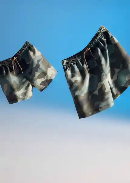 Short Bañador Military Khaki Talla 09 Niños Mango