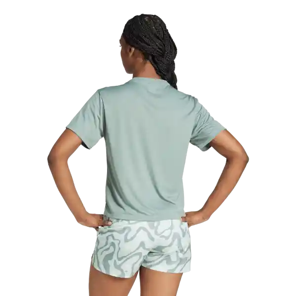 Adidas Camiseta Manga Corta Run it Bl Tee W Mujer Verde Talla XS