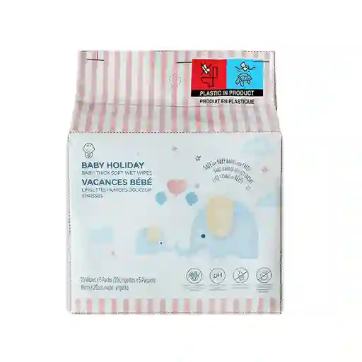 Toalla Húmeda Suaves Para Bebe Baby Holiday Miniso