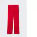 Pantalón Amberes Rojo Talla 38 Mujer Mango