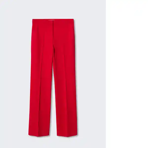 Pantalón Amberes Rojo Talla 38 Mujer Mango