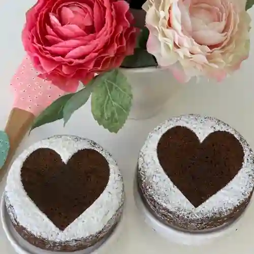 2 Mini Brownie Corazón