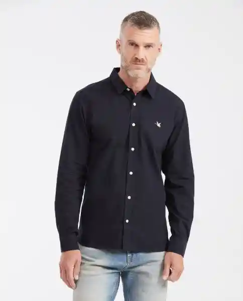 Camisa Oxford Manga Larga Negro Sombrío Ultraoscuro M Chevignon