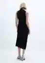 Vestido Mayka Negro Talla M Mujer Mango