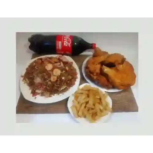 Valenciana con Pollo 6 Piezas+ Gaseosa 1.5 ml