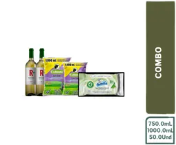 Combo Pañitos Húmedos + Leche Colanta + Vino Rosaleda