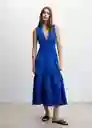 Vestido Capricor Azul Talla S Mujer Mango