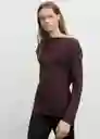 Blusa Urus Marrón Talla M Mujer Mango