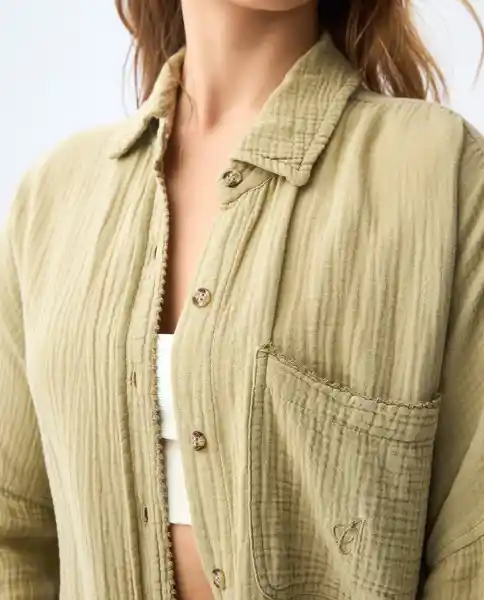 Camisa Mujer Verde Talla M 611G003_VER170836 Americanino