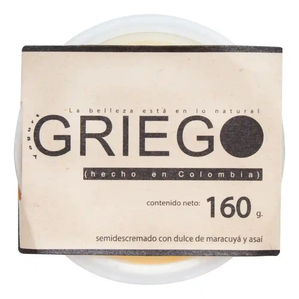 Yogurt Griego Deja-Mu Con Dulce Asai 1 U