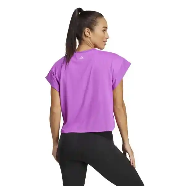 Adidas Camiseta Studio Morado Para Mujer Talla M