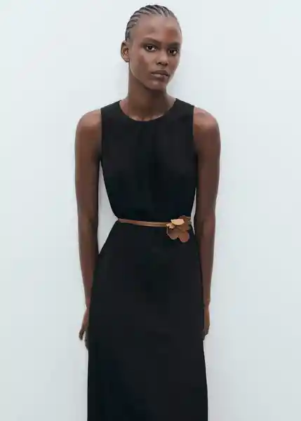 Vestido Pumpkin Negro Talla S Mujer Mango