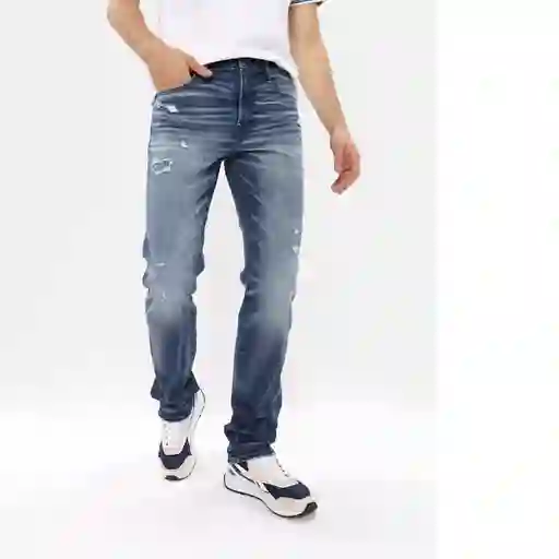 Jean Straight Hombre Azul Talla: 32 x 32 American Eagle