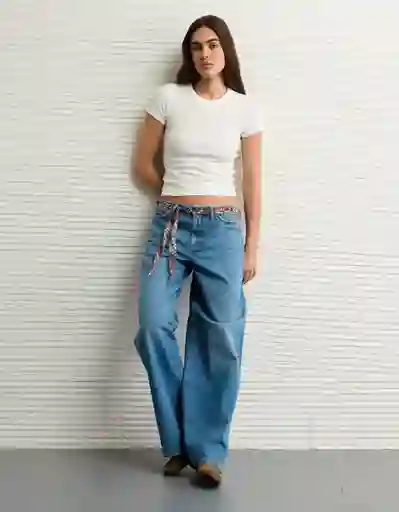 Camiseta Mujer Blanco Talla Medium 1117100 American Eagle