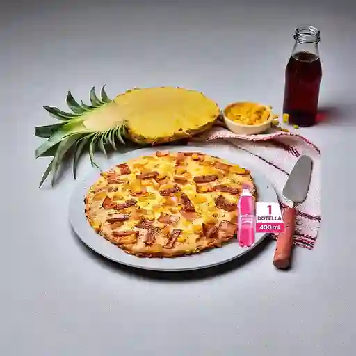 Combo Pizza Hawaiana Especial +Postobón Manzana 400ml