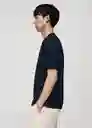 Camiseta Bellow Navy Talla S Hombre Mango