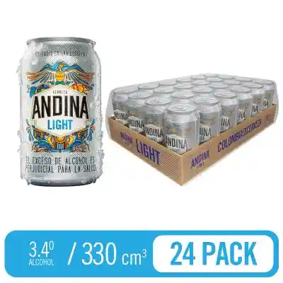 Andina Pack Cerveza Light Lata 24 x 330 mL